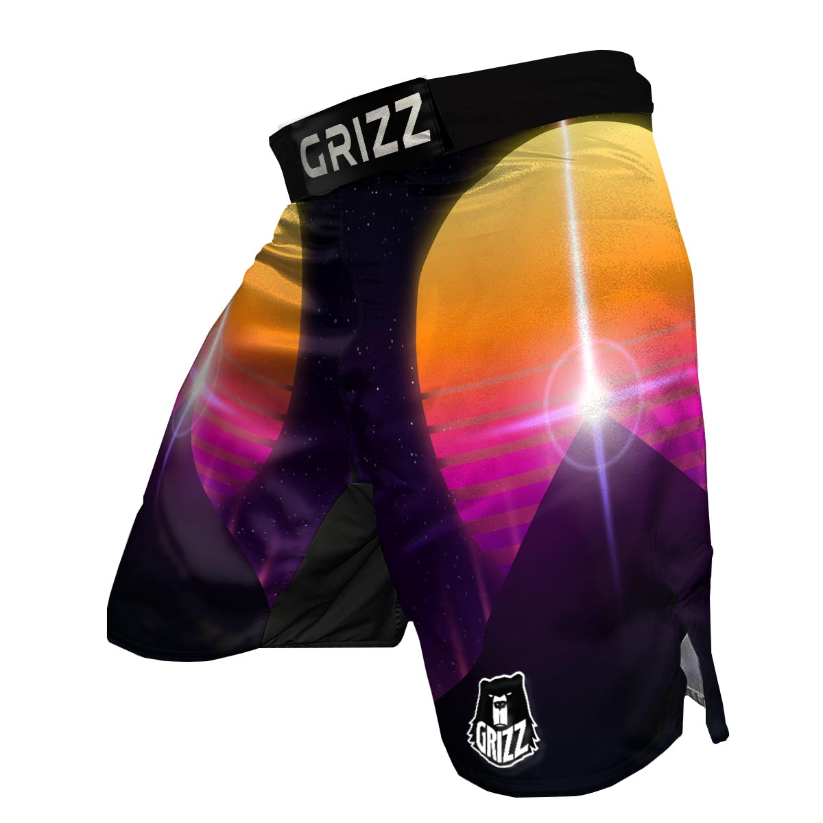 Pyramid Synthwave Print MMA Shorts-grizzshop