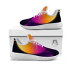 Pyramid Synthwave Print White Athletic Shoes-grizzshop