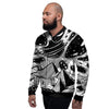 Pyramid UFO Print Men's Bomber Jacket-grizzshop