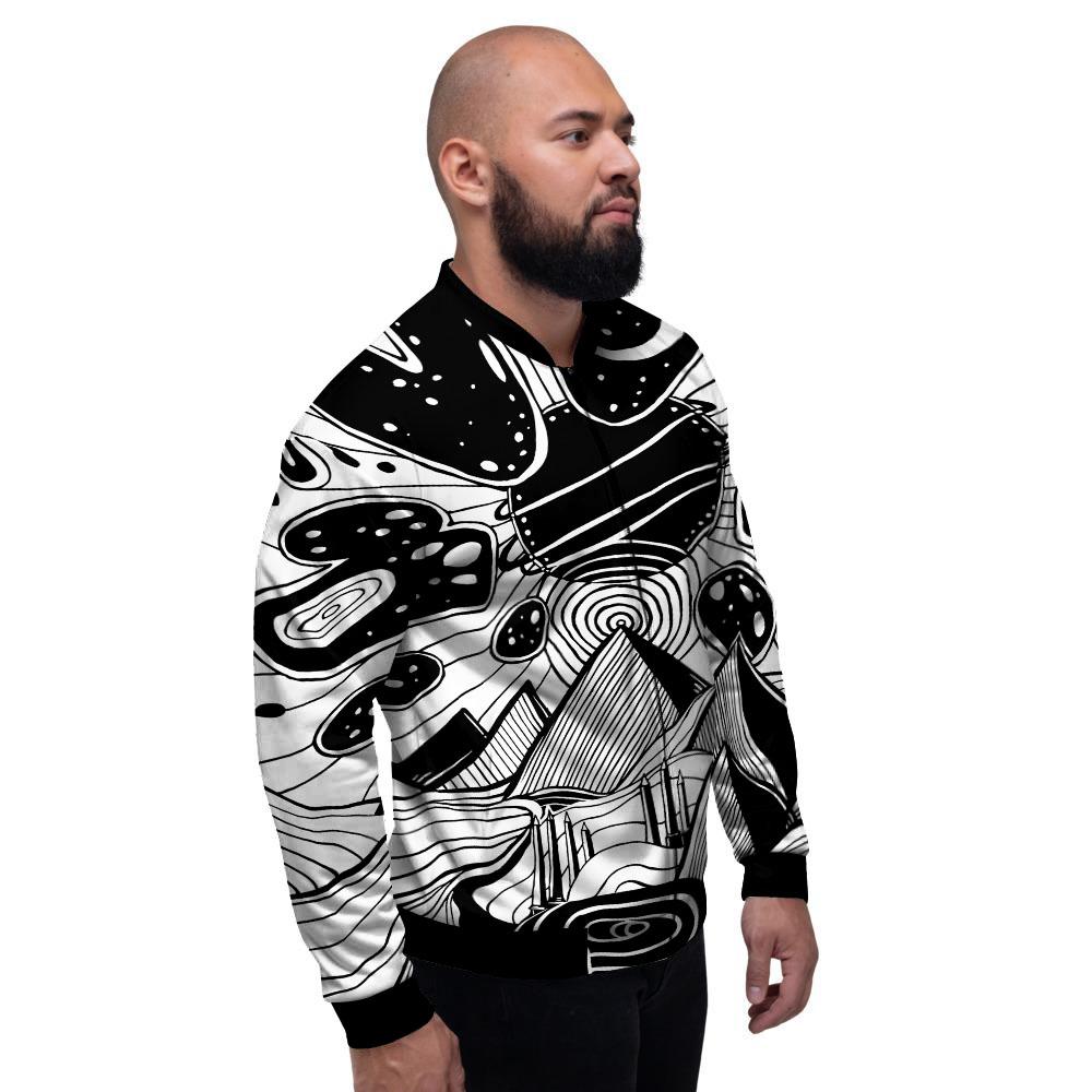 Pyramid UFO Print Men's Bomber Jacket-grizzshop