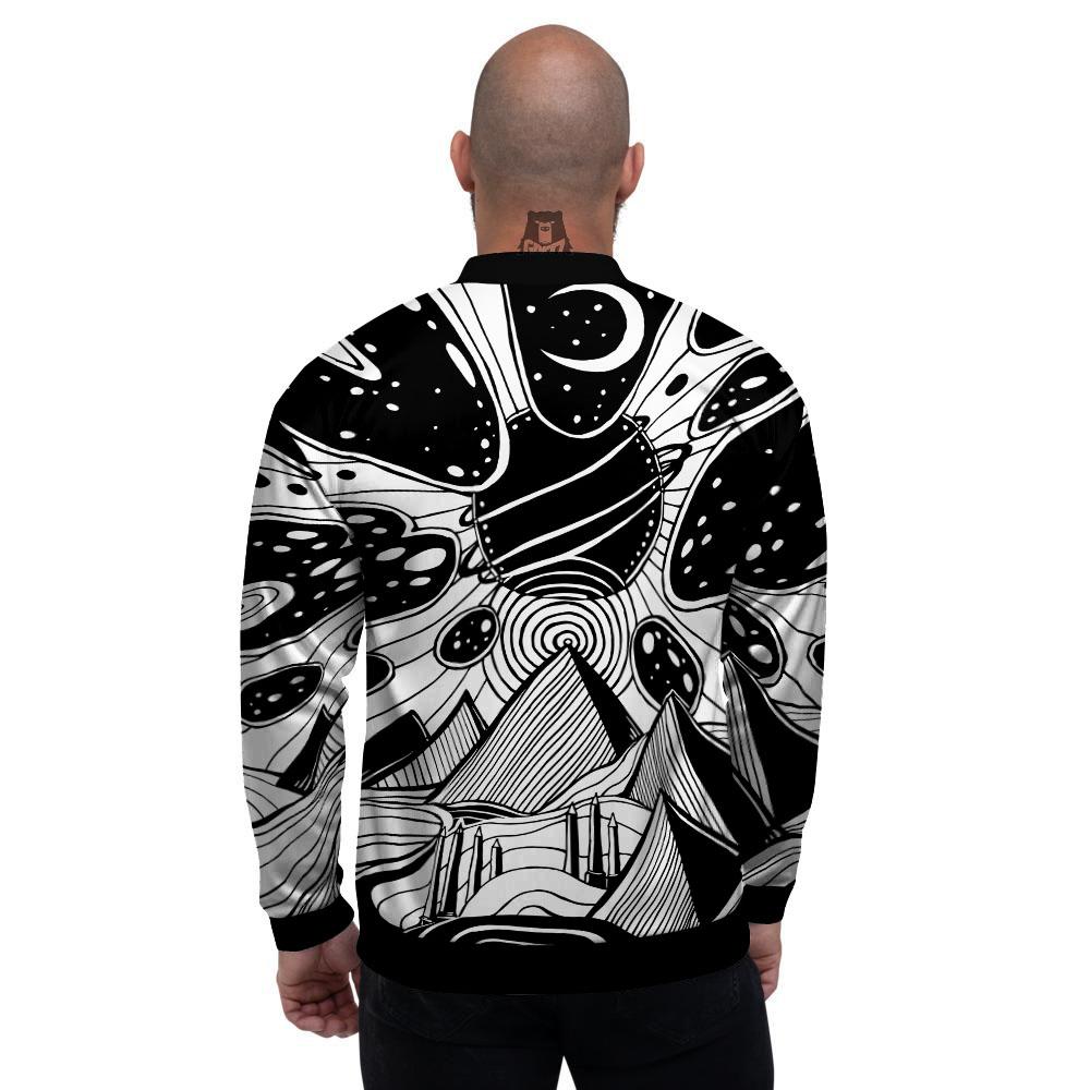 Pyramid UFO Print Men's Bomber Jacket-grizzshop