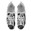 Pyramid UFO Print White Athletic Shoes-grizzshop