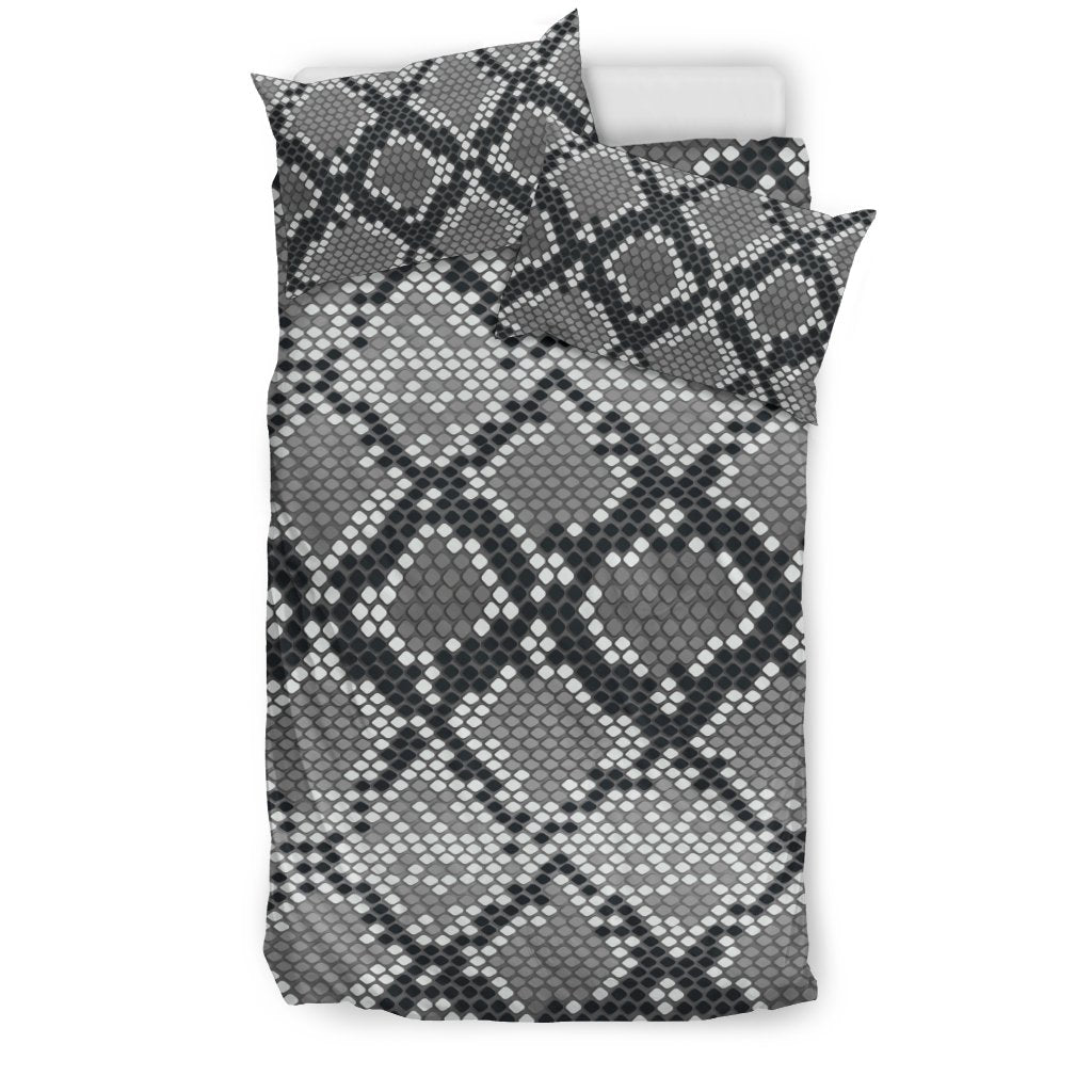 Python Skin Snakeskin Pattern Print Duvet Cover Bedding Set-grizzshop