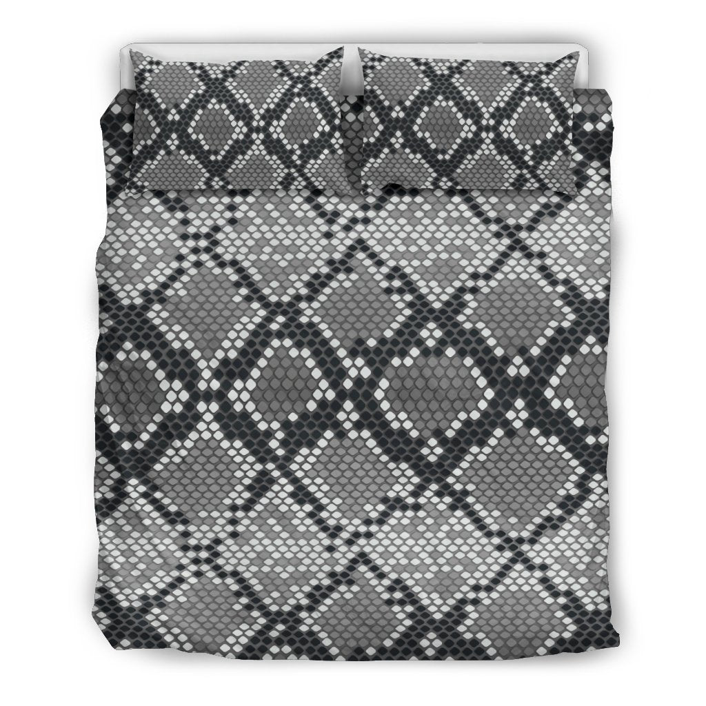 Python Skin Snakeskin Pattern Print Duvet Cover Bedding Set-grizzshop