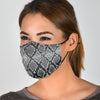 Python Skin Snakeskin Pattern Print Face Mask-grizzshop