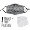 Python Skin Snakeskin Pattern Print Face Mask-grizzshop