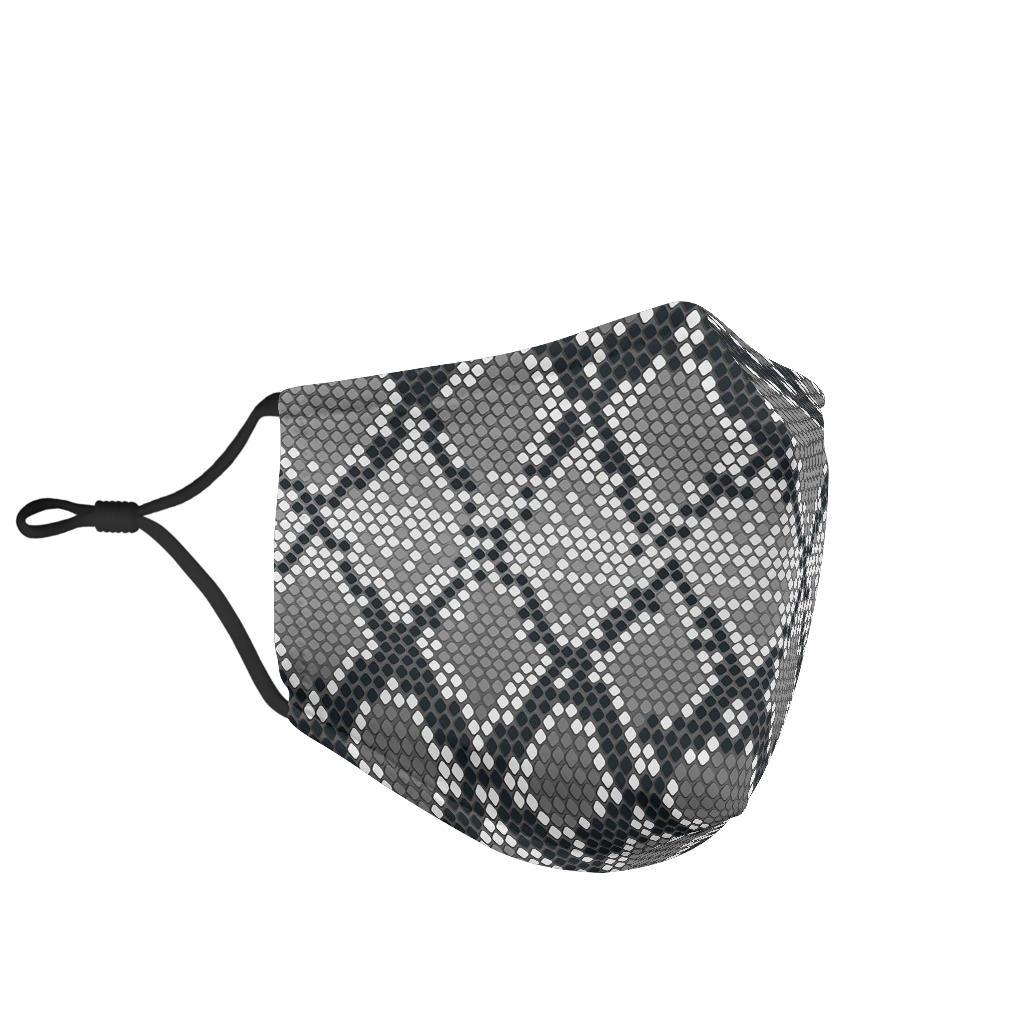 Python Skin Snakeskin Pattern Print Face Mask-grizzshop