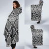 Python Skin Snakeskin Pattern Print Hooded Blanket-grizzshop