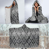 Python Skin Snakeskin Pattern Print Hooded Blanket-grizzshop