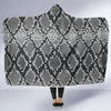 Python Skin Snakeskin Pattern Print Hooded Blanket-grizzshop