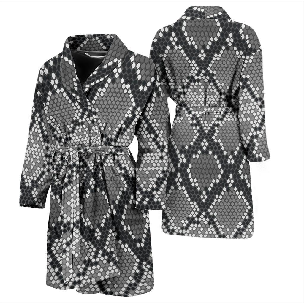 Python Skin Snakeskin Pattern Print Men Long Robe-grizzshop