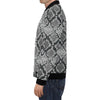 Python Skin Snakeskin Pattern Print Men's Bomber Jacket-grizzshop