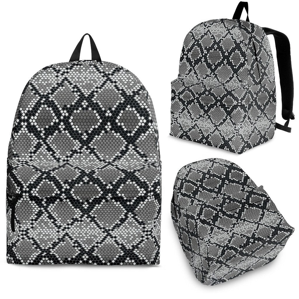 Python Skin Snakeskin Pattern Print Premium Backpack-grizzshop