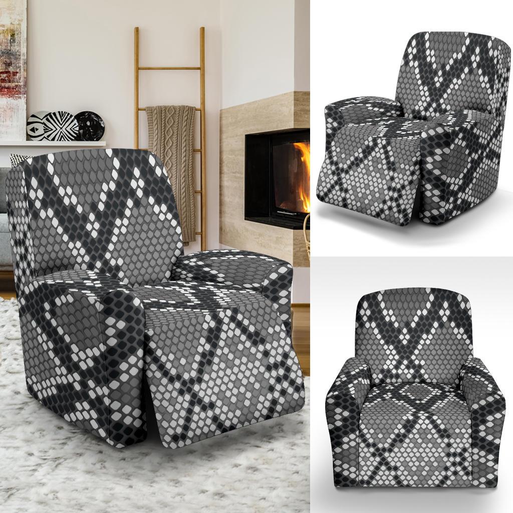 Python Skin Snakeskin Pattern Print Recliner Cover-grizzshop