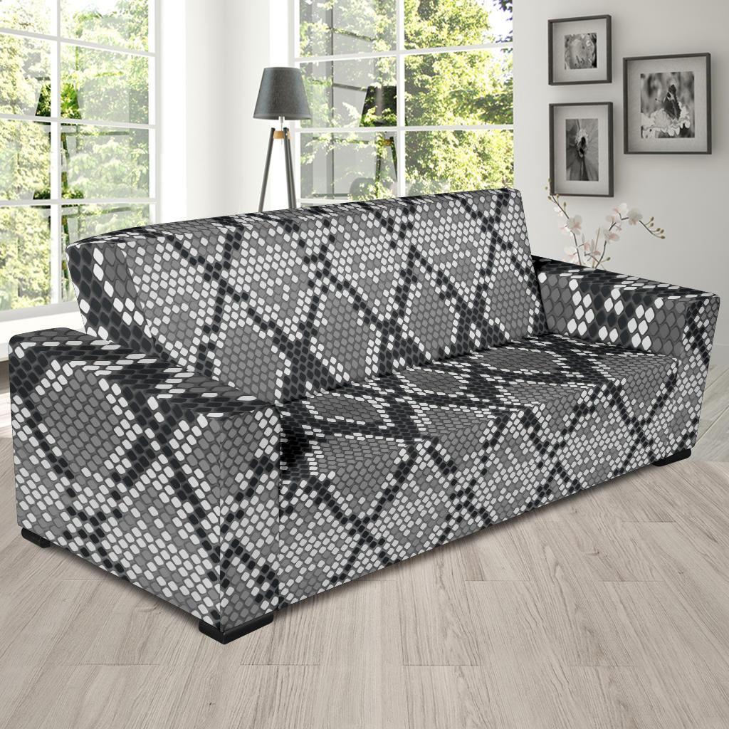 Python Skin Snakeskin Pattern Print Sofa Covers-grizzshop