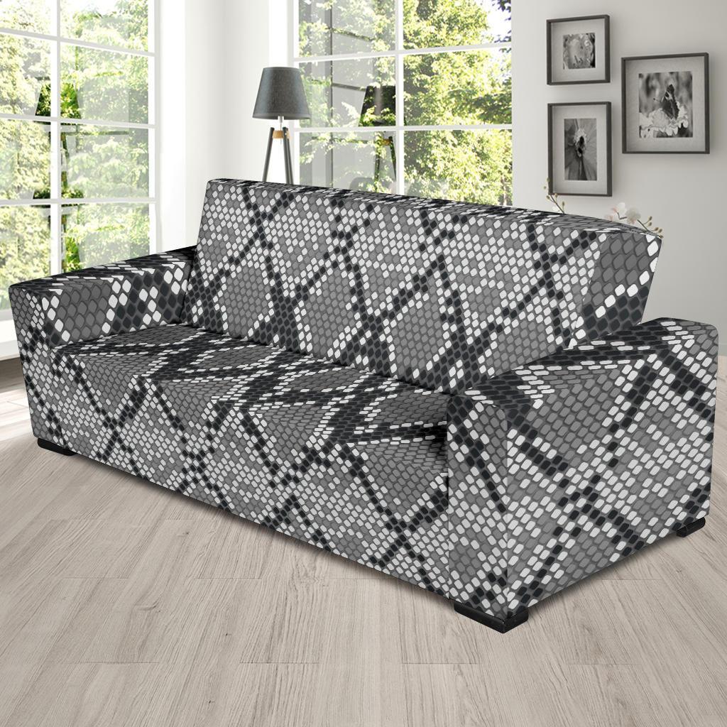 Python Skin Snakeskin Pattern Print Sofa Covers-grizzshop