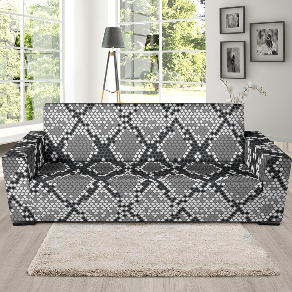 Python Skin Snakeskin Pattern Print Sofa Covers-grizzshop