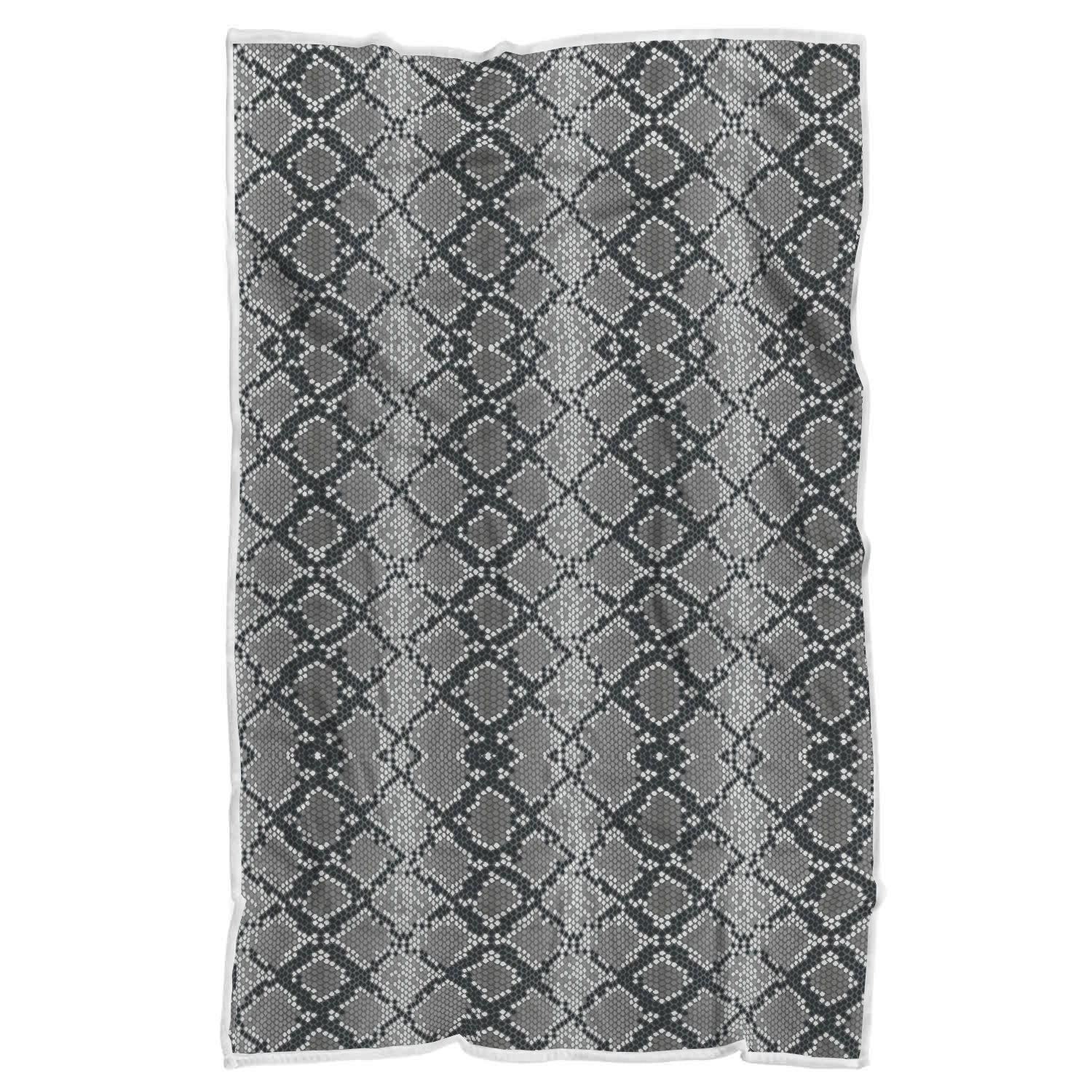 Python Skin Snakeskin Pattern Print Throw Blanket-grizzshop