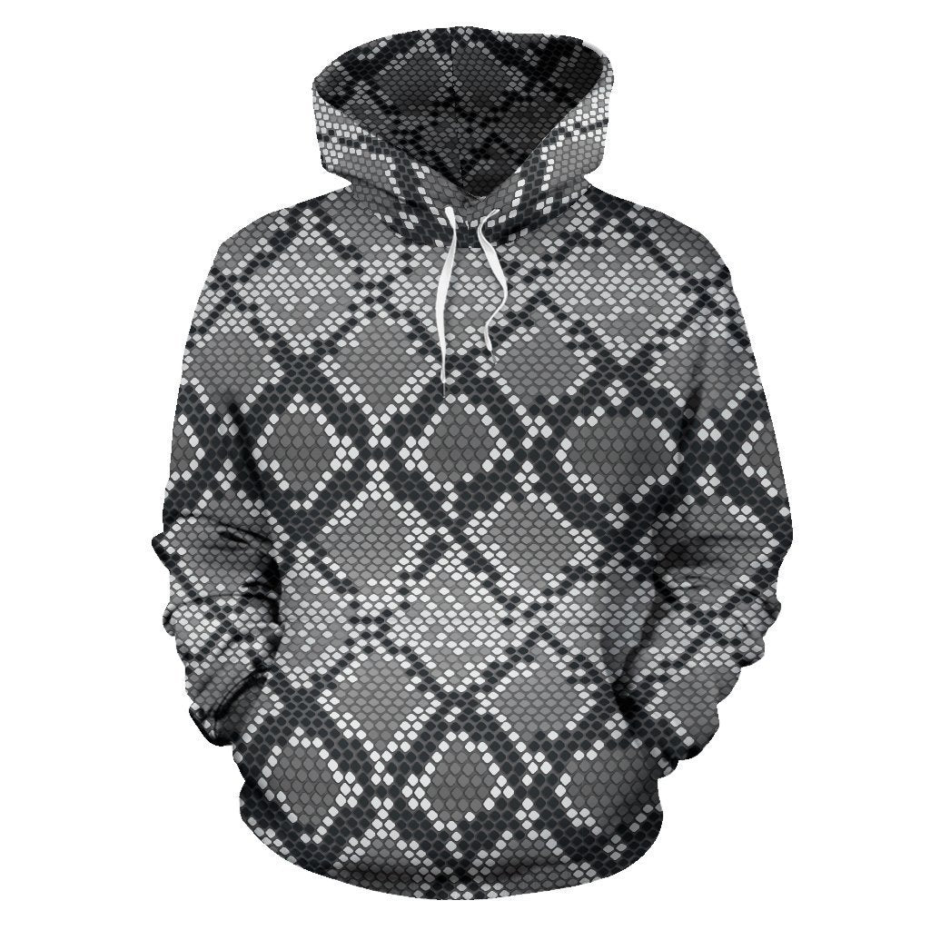 Python Skin Snakeskin Pattern Print Women Men Pullover Hoodie-grizzshop