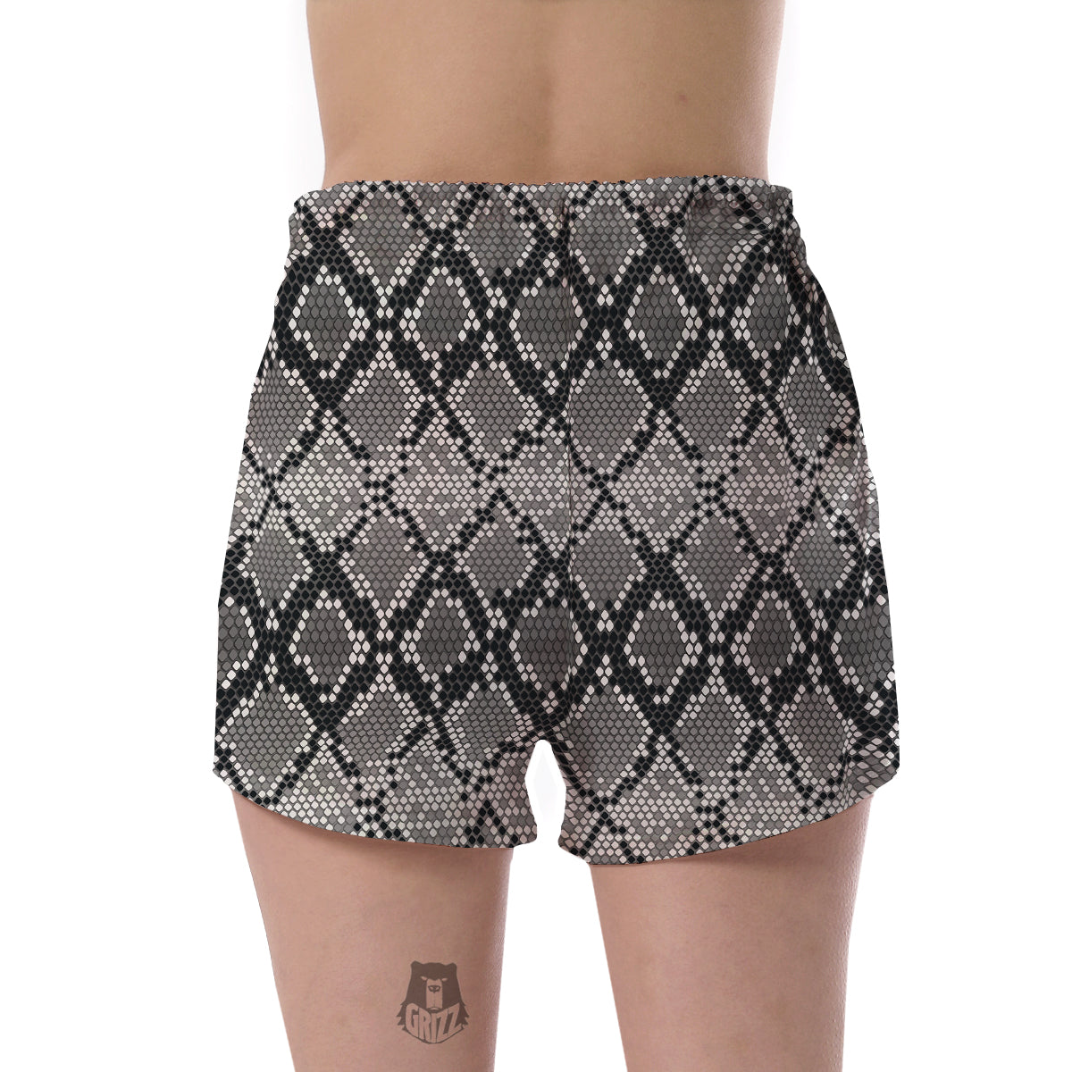 Python Skin Snakeskin Pattern Print Women's Shorts-grizzshop