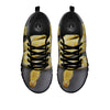 Python Snake Yellow And White Print Black Sneaker-grizzshop