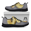 Python Snake Yellow And White Print Black Sneaker-grizzshop