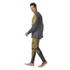 Python Snake Yellow And White Print Men's Pajamas-grizzshop