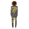 Python Snake Yellow And White Print Women's Pajamas-grizzshop