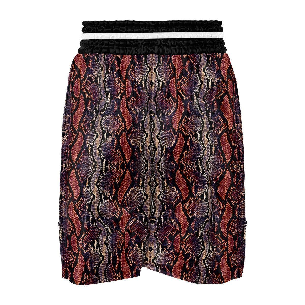 Python Snakeskin Brick Red Print Boxing Shorts-grizzshop