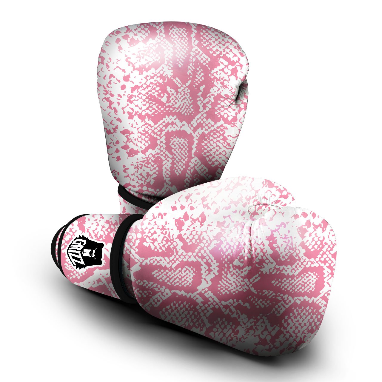 Python Snakeskin Pink Print Boxing Gloves-grizzshop