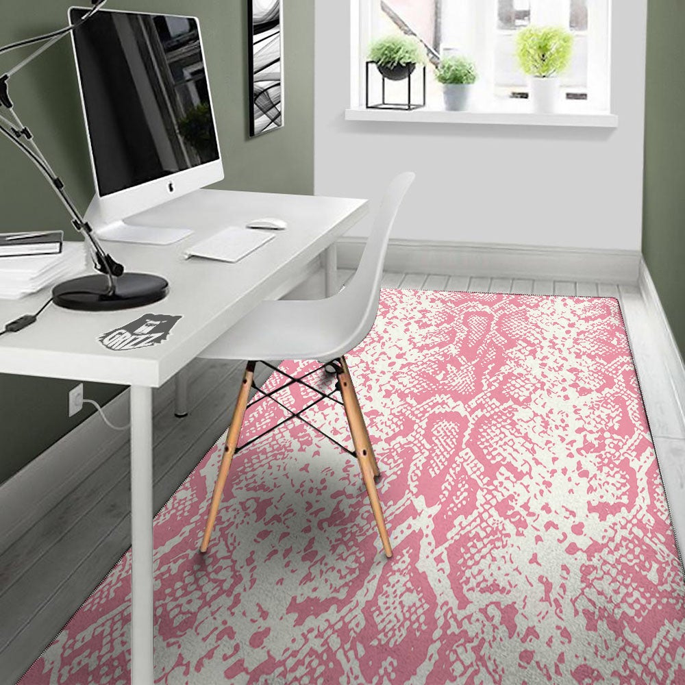 Python Snakeskin Pink Print Floor Mat-grizzshop