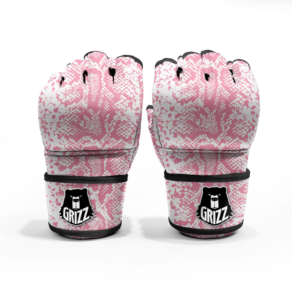 Python Snakeskin Pink Print MMA Gloves-grizzshop