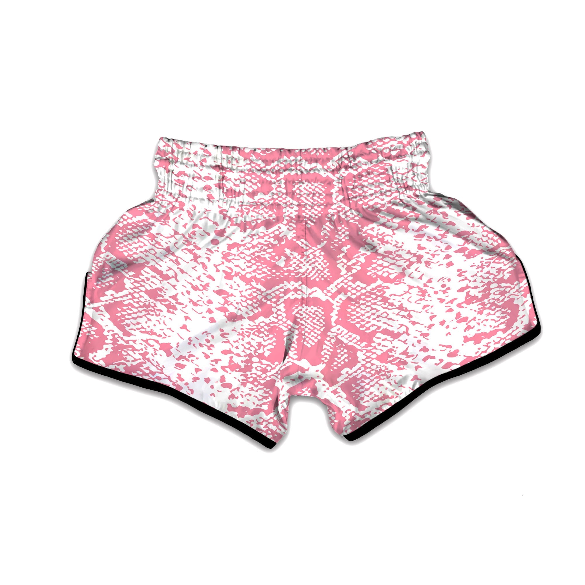 Python Snakeskin Pink Print Muay Thai Boxing Shorts-grizzshop