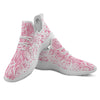 Python Snakeskin Pink Print White Athletic Shoes-grizzshop