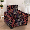 Python Snakeskin Print Armchair Cover-grizzshop