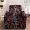 Python Snakeskin Print Armchair Cover-grizzshop