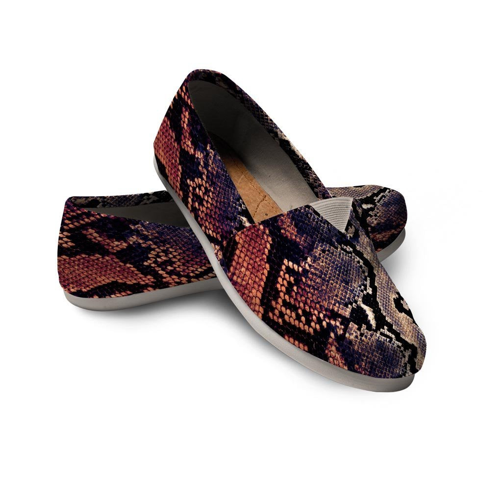 Python Snakeskin Print Canvas Shoes-grizzshop