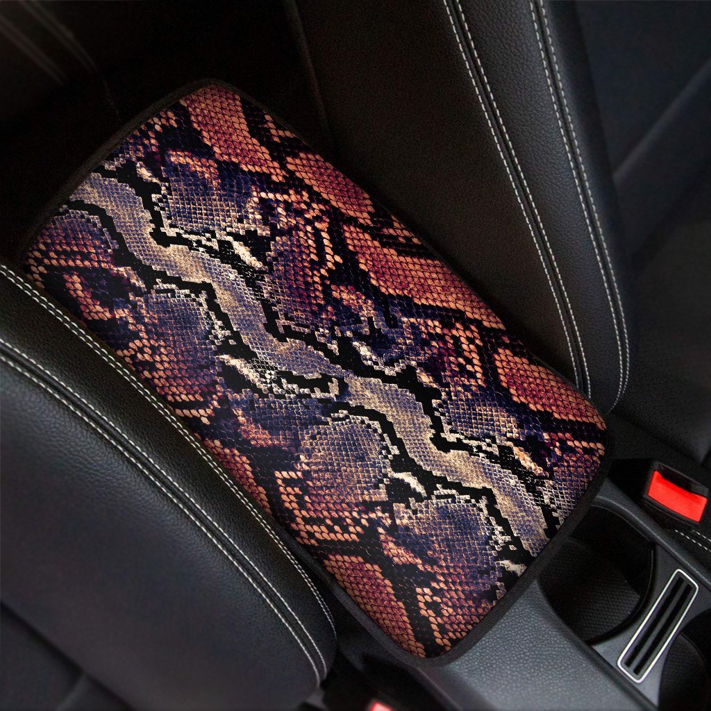 Python Snakeskin Print Car Console Cover-grizzshop