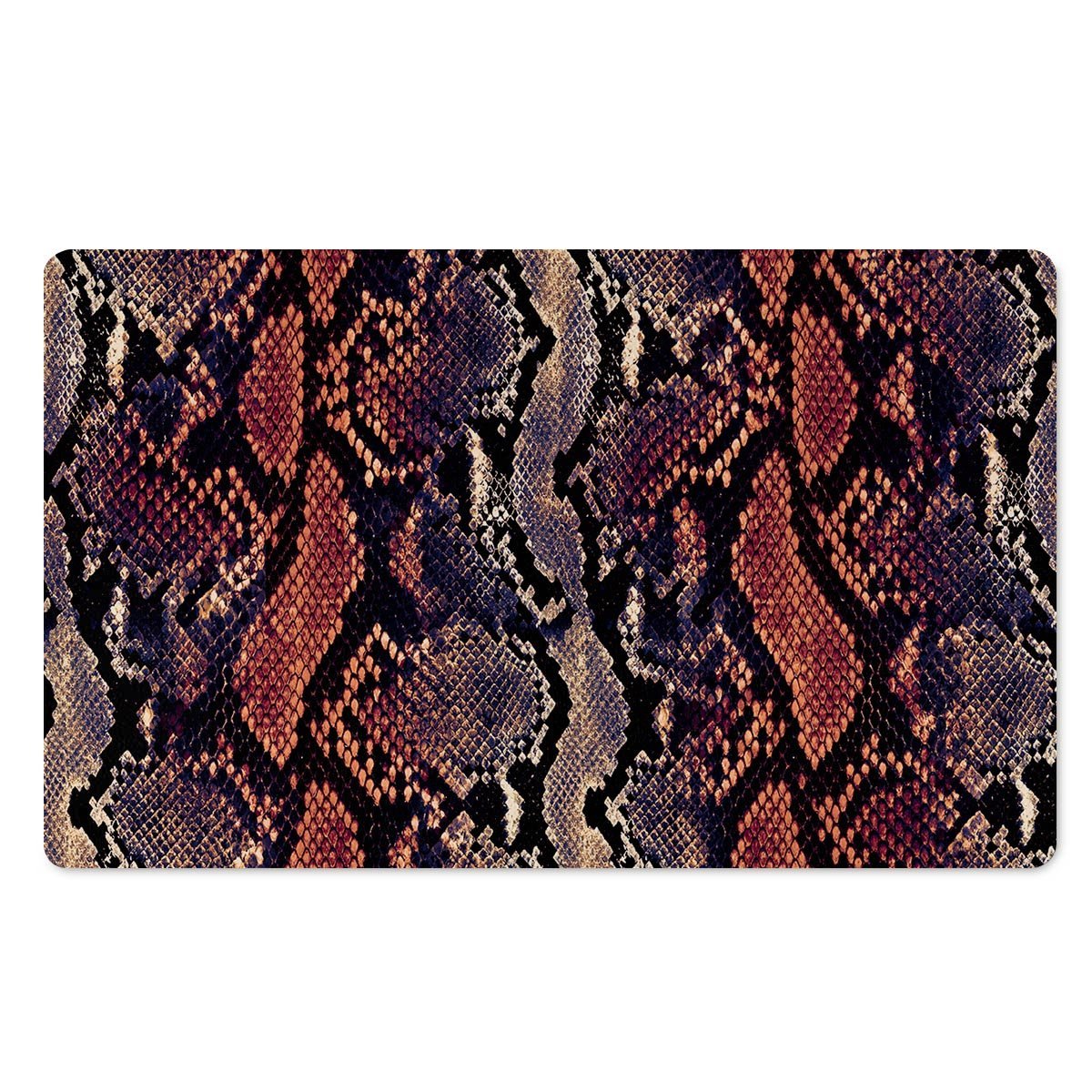 Python Snakeskin Print Door Mat-grizzshop