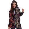 Python Snakeskin Print Hoodie Dress-grizzshop