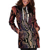 Python Snakeskin Print Hoodie Dress-grizzshop