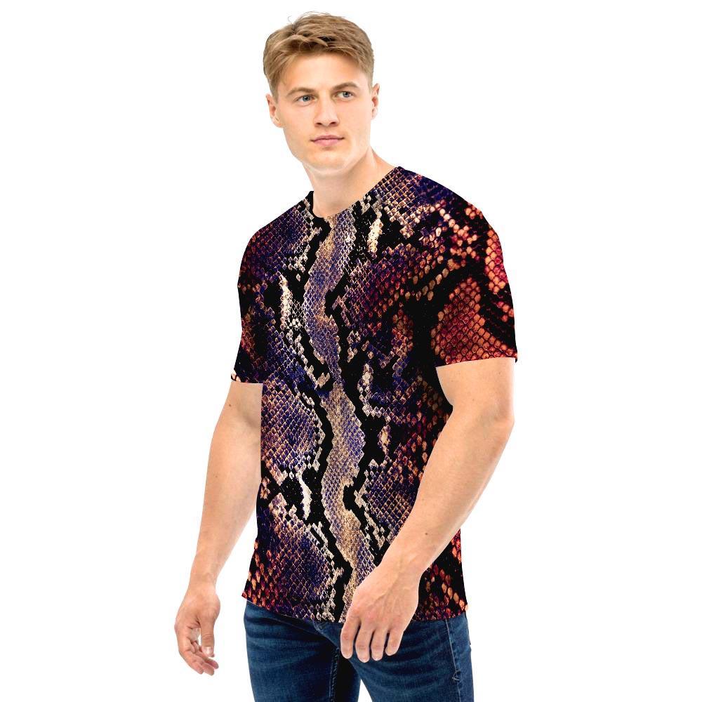 Python Snakeskin Print Men T Shirt-grizzshop