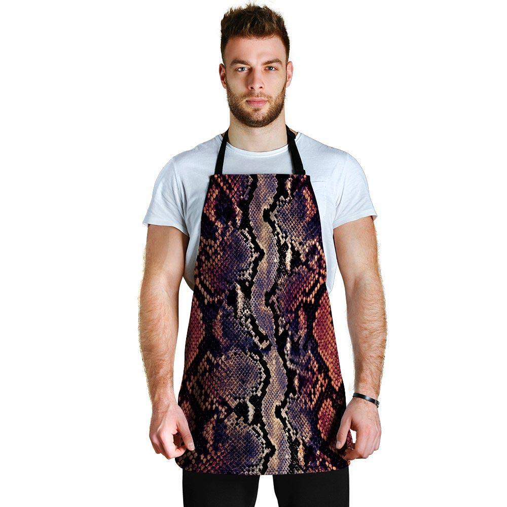 Python Snakeskin Print Men's Apron-grizzshop