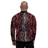 Python Snakeskin Print Men's Bomber Jacket-grizzshop