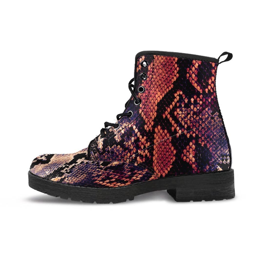 Python Snakeskin Print Men's Boots-grizzshop