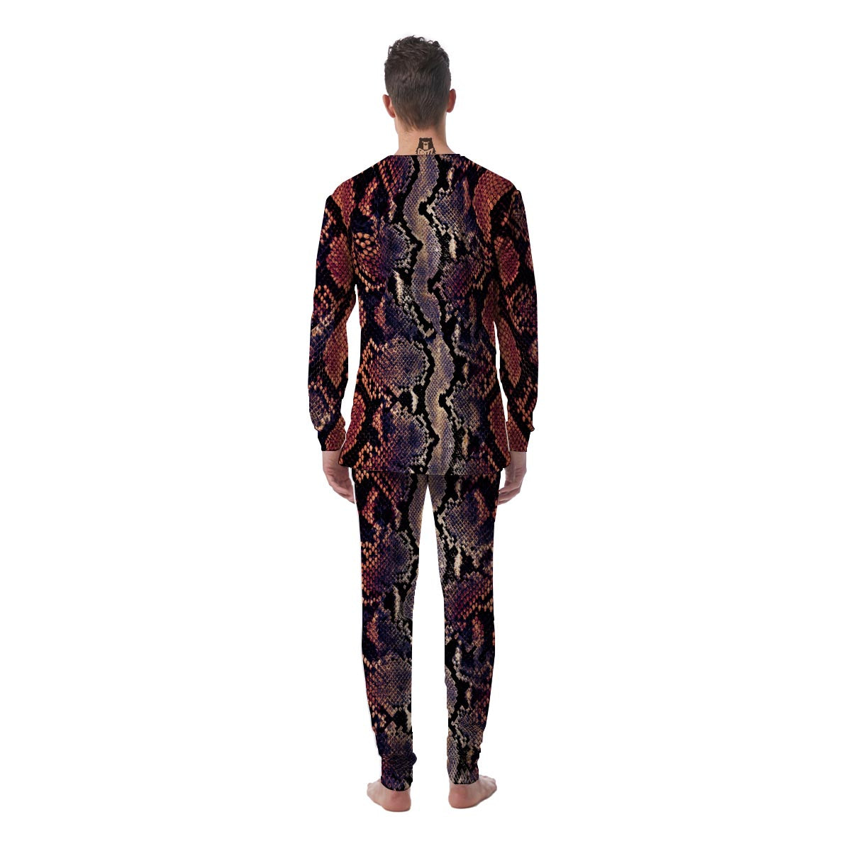 Python Snakeskin Print Men's Pajamas-grizzshop