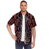 Python Snakeskin Print Men's Short Sleeve Shirt-grizzshop