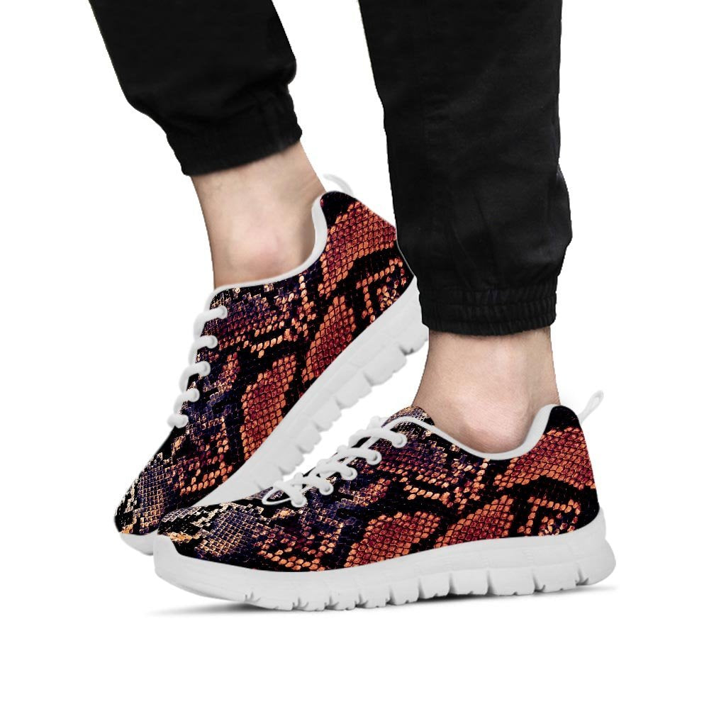 Python Snakeskin Print Men's Sneakers-grizzshop