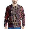 Python Snakeskin Print Men's Sweatshirt-grizzshop