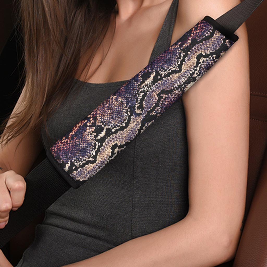 Python Snakeskin Print Seat Belt Cover-grizzshop